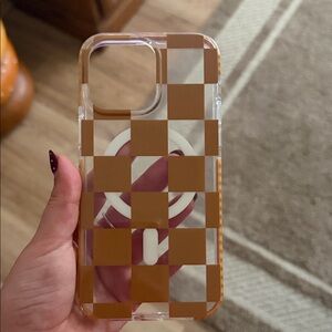 MVMT Brown Checkered Phone Case iPhone 14 Pro Max